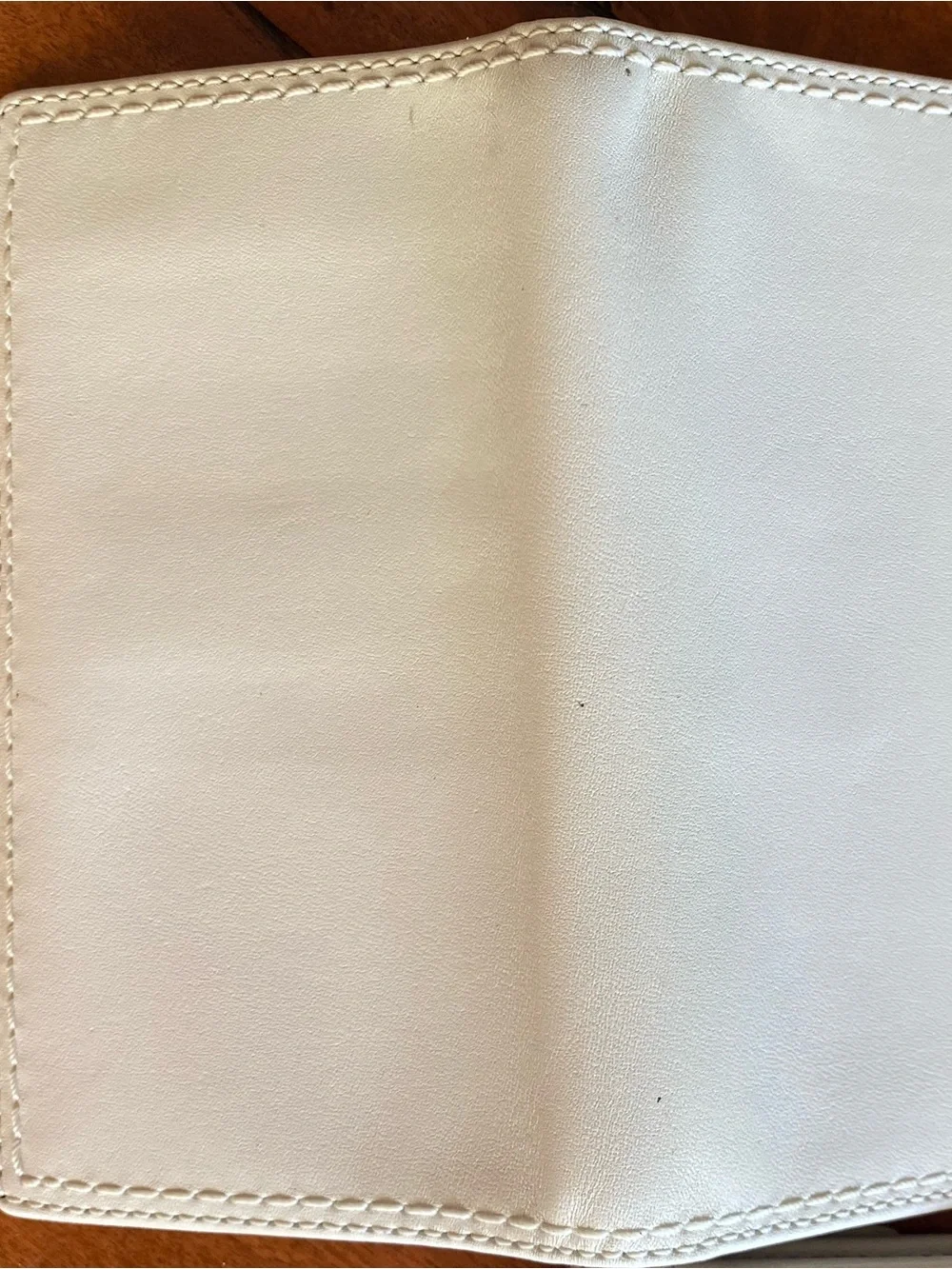 Vintage Coach White Leather Turnlock Wallet with Checkbook Holder